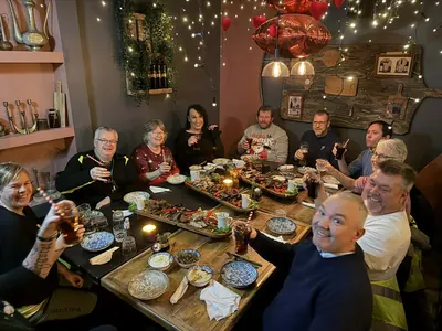 Weihnachtsfeier im Restaurant